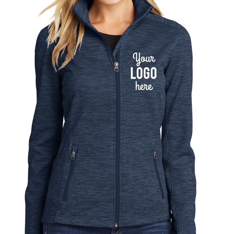 Ladies Digi Stripe Fleece Jacket Thumbnail