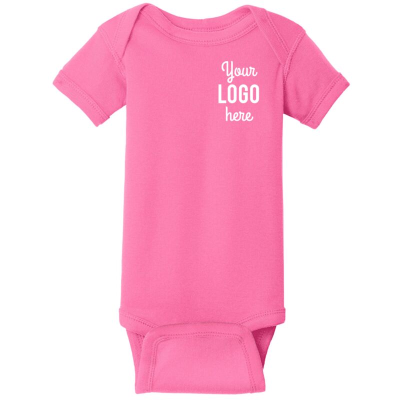 Infant Short Sleeve Baby Rib Bodysuit Thumbnail